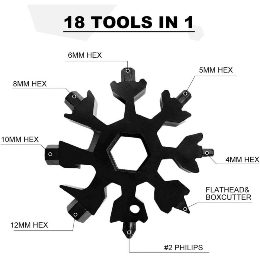 Snowflake Multitool 18 In 1 Tool,Stainless Steel Multi-Tool - Gold - Picture 5 of 7